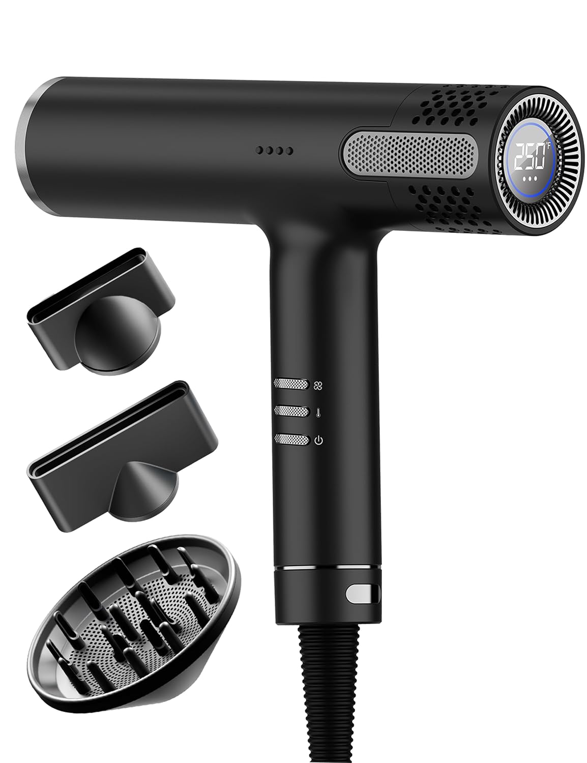 Lanvier Hair Dryer with Diffuser Professional Ionic Blow Dryer for Women Compact Lightweight Design Fast Drying Intelligent 4