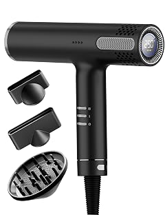 Lanvier Hair Dryer with Diffuser Professional Ionic Blow Dryer for Women Compact Lightweight Design Fast Drying Intelligent 4