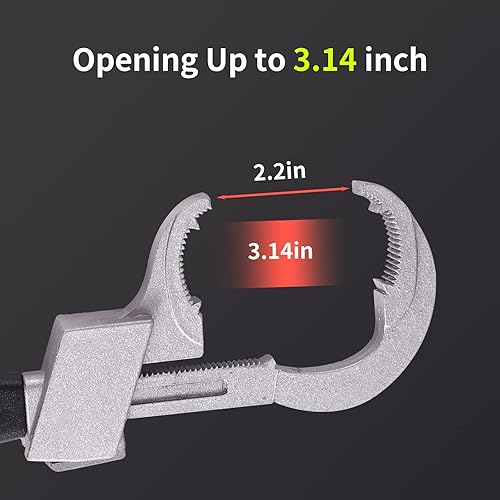 Miniatura 5 de Llave universal ajustable para tubería de agua llave multifuncional de doble extremo con 3 ranuras accesorios para desmontaje y montaje de artículos