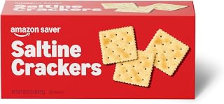 Amazon Saver Original Saltine Crackers, 16 Oz Box - Crispy Classic Snack, Budget Pantry Staple