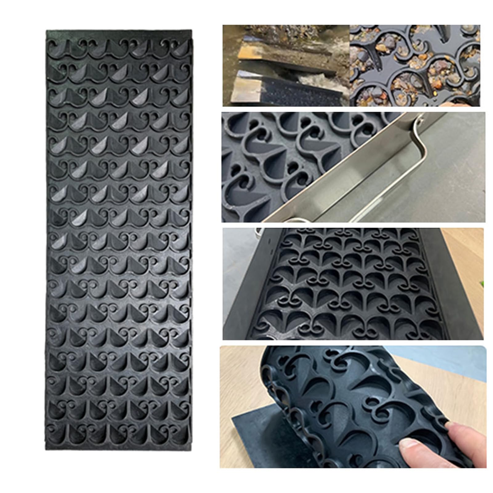Goldsuchmatte, Strapazierfähiges Gummi mit Rillen