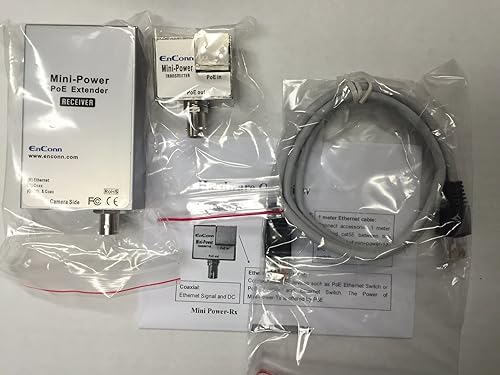 Miniatura 4 de enconn Ethernet a través de coaxial Mini Power PoE Ethernet Extender Set2