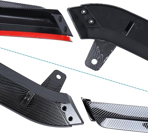 Miniatura 7 de 3 alerones para parachoques delantero, compatible con Honda Civic 2022-2023 sedán y Hatchback de 11 generación, kit de cuerpo inferior negro de
