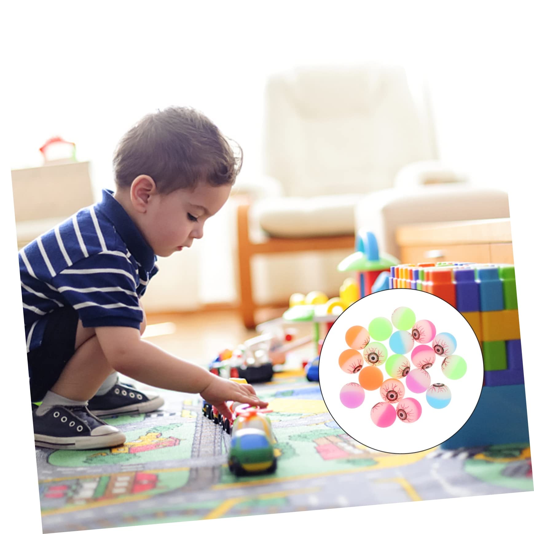 UPKOCH 80 Stck. Teiliges Halloween Set Bunte Realistische Augen Deko Eyeball Plastik Augen Requisiten für Party Mitgebsel Jungen Mädchen Schaurige Tischstreuung Zufällige