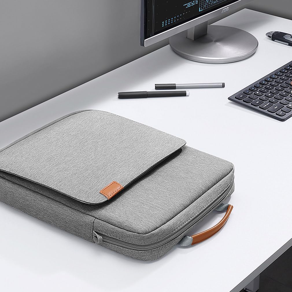 KIZUNA Tablet Sleeve Case 10 Inch Shoulder Bag for 11" iPad Pro M4 M2/11 10.5" 10.9" iPad Air M2/ 10.9" iPad 10 9 8/10" Surface Go 3/ Samsung Galaxy Tab A8/10.5" Galaxy Tab S6,Grey - Image 6