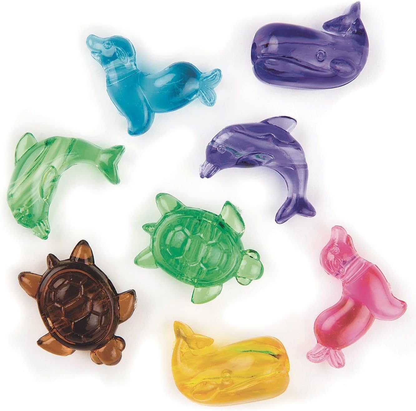 S&S Worldwide Sealife Bead Mix. Includes Whale, Turtle, Dolphin, & Seal. Large 25mm Size with 4mm Hole Makes Stringing Easy. Mix with Pony Beads for Kids Jewelry. Approx. 120 Beads Per 1/2-lb Bag.