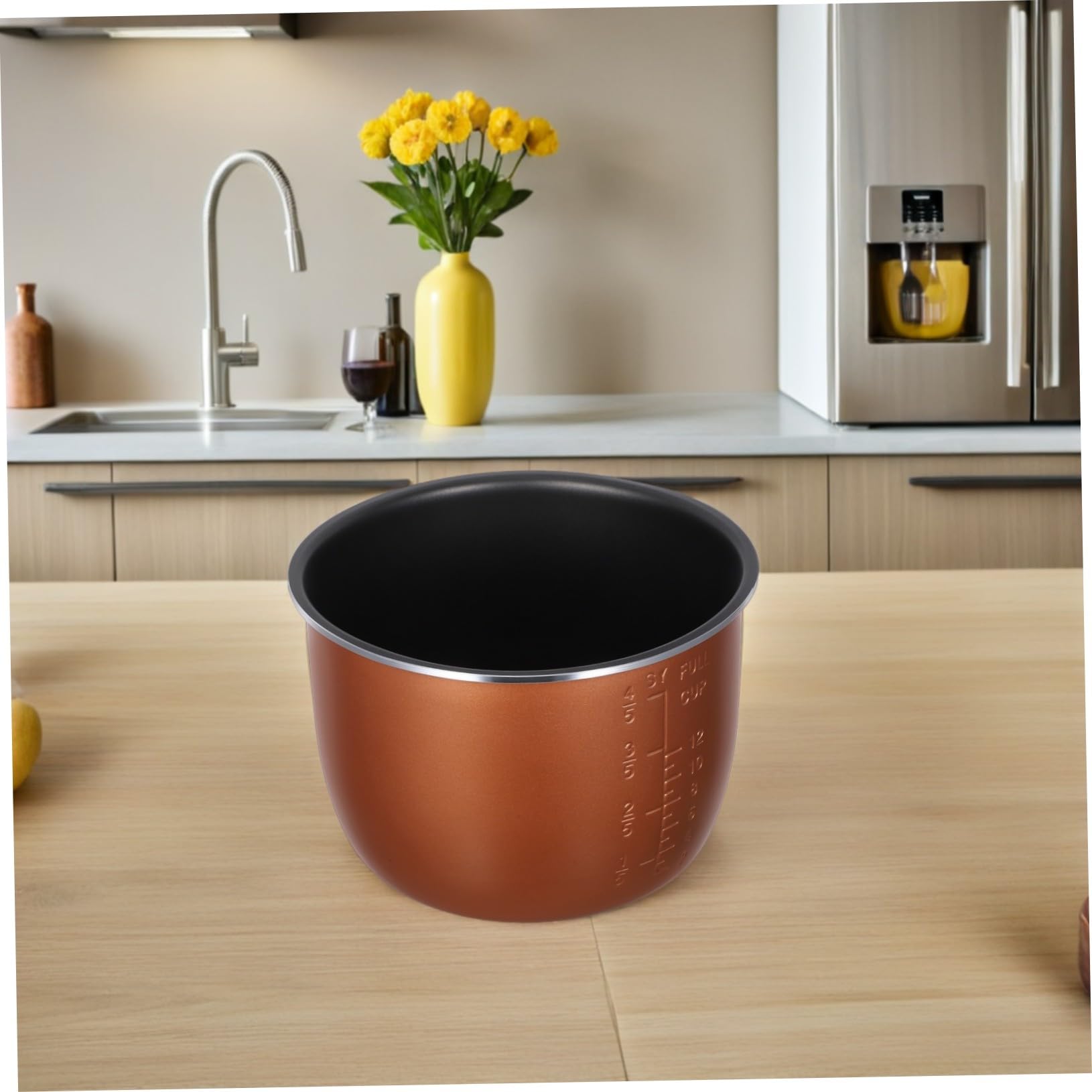 Recipiente de Aluminio para Olla Arrocera de 6l, Repuesto Fácil de Limpiar, Alta Eficiencia Térmica para Arrocera Japonesa y Cocina Doméstica