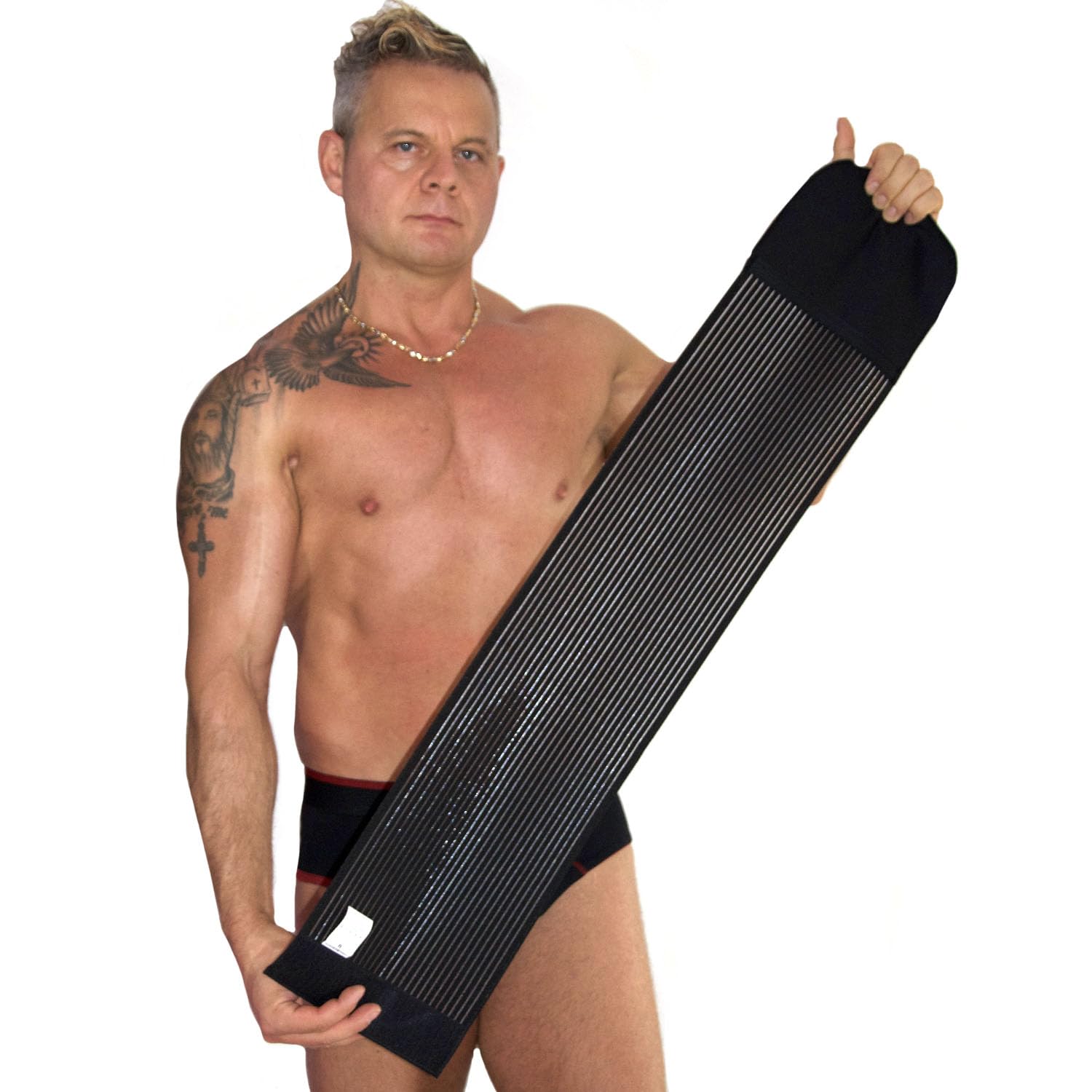 BODYPERFECT Faja abdominal postoperatoria Unisex Corrector posoperacional Cierre ajustable S BLANCO