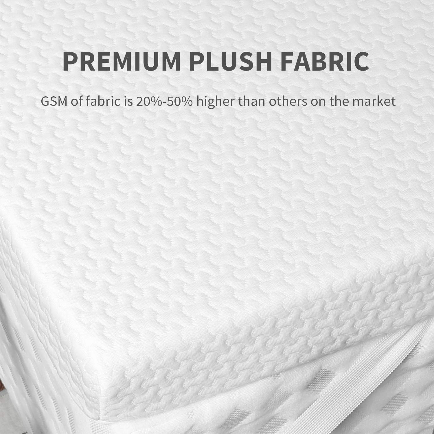 RUUF 3Inch Firm Mattress Topper Queen, High Density Memory Foam Bed