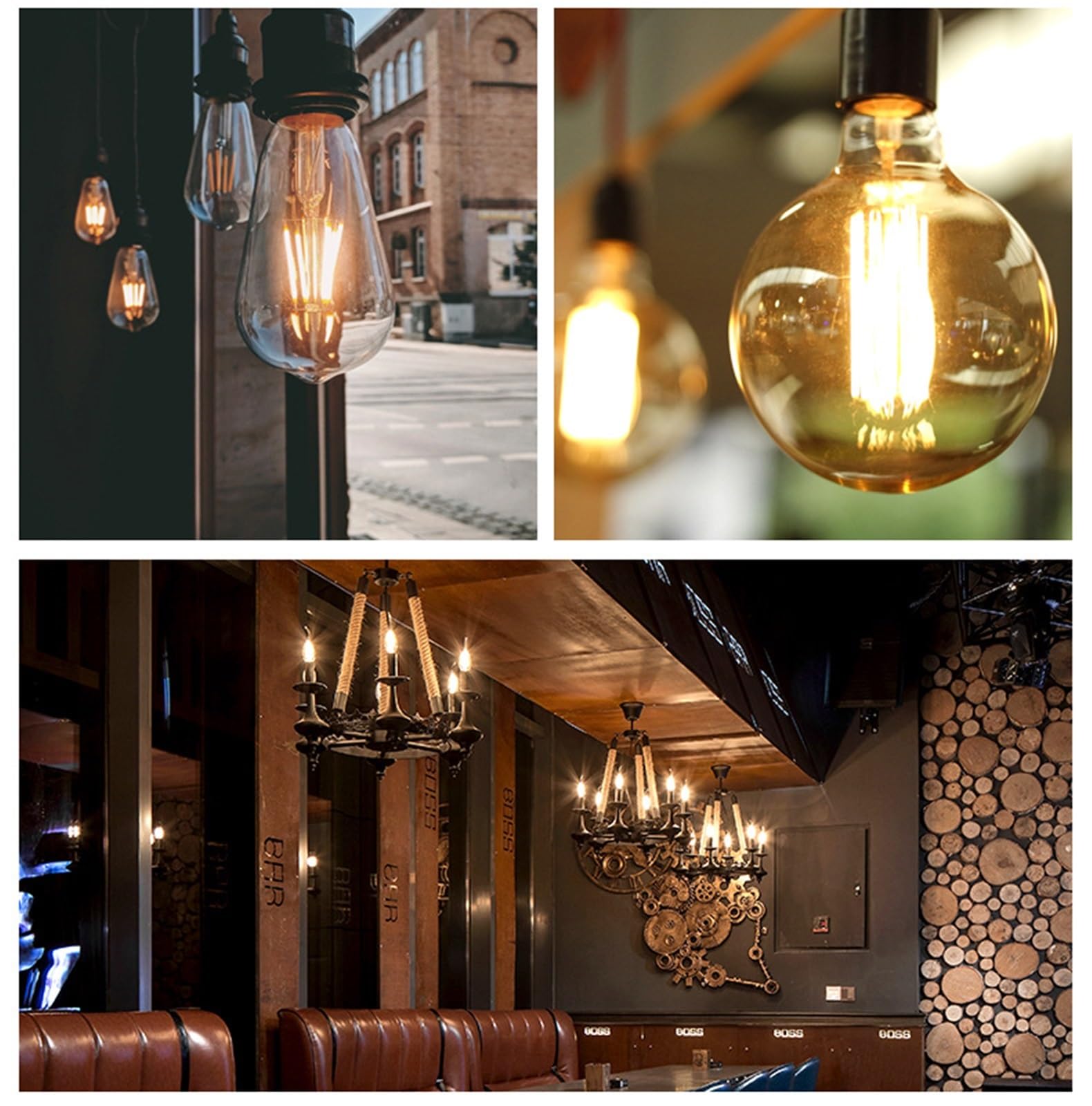 Bombilla LED de maíz, 10 Unidades, LED ST64, 4 W, 6 W, 8 W, Regulable, E27, lámpara Edison Vintage, Aspecto de Cristal Retro, Bombilla de maíz.