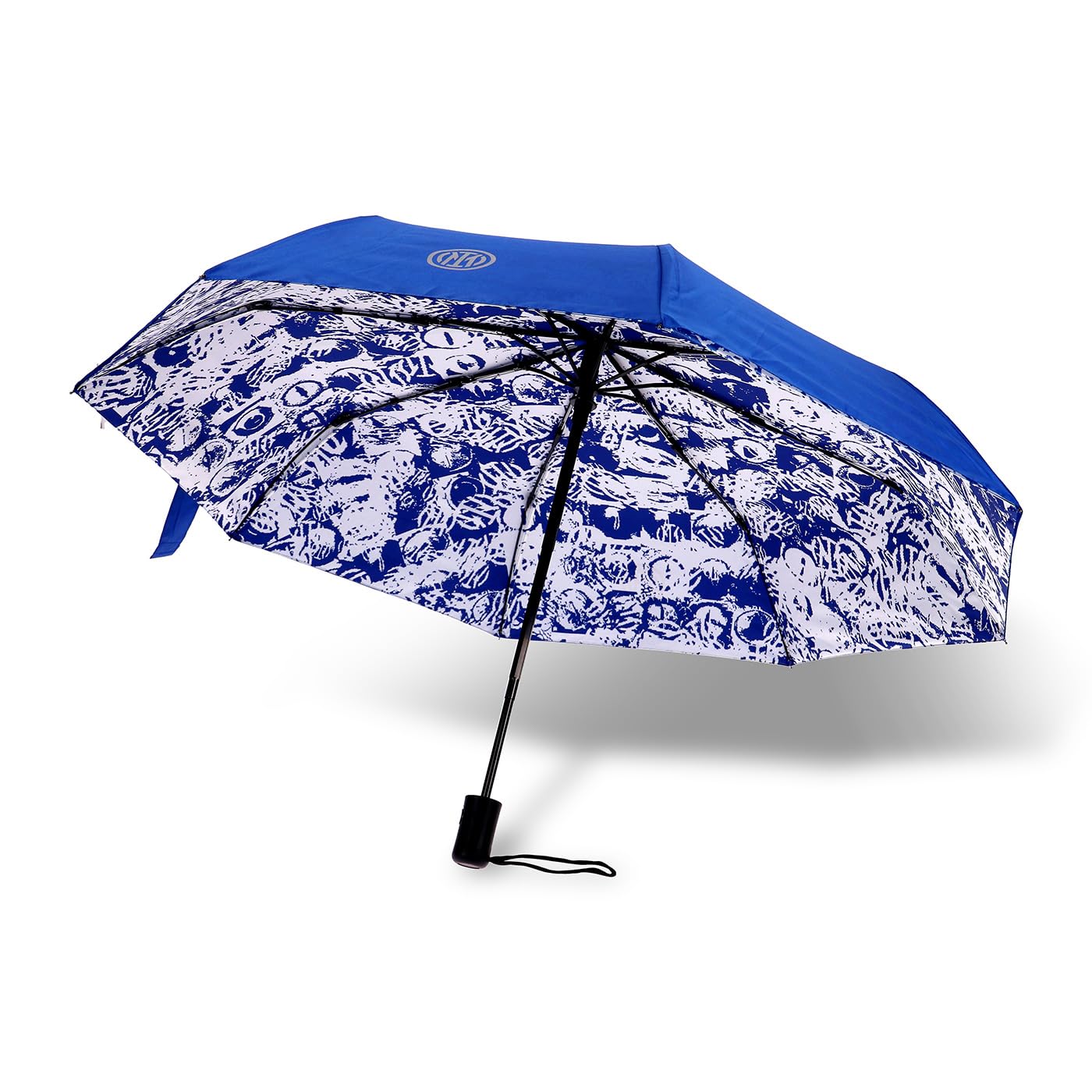 Inter FC Internazionale Milano S.p.A Hochwertiger Regenschirm, wasserdicht, für Fans von Nerazzurri, Motiv All Over – Offizielles Produkt