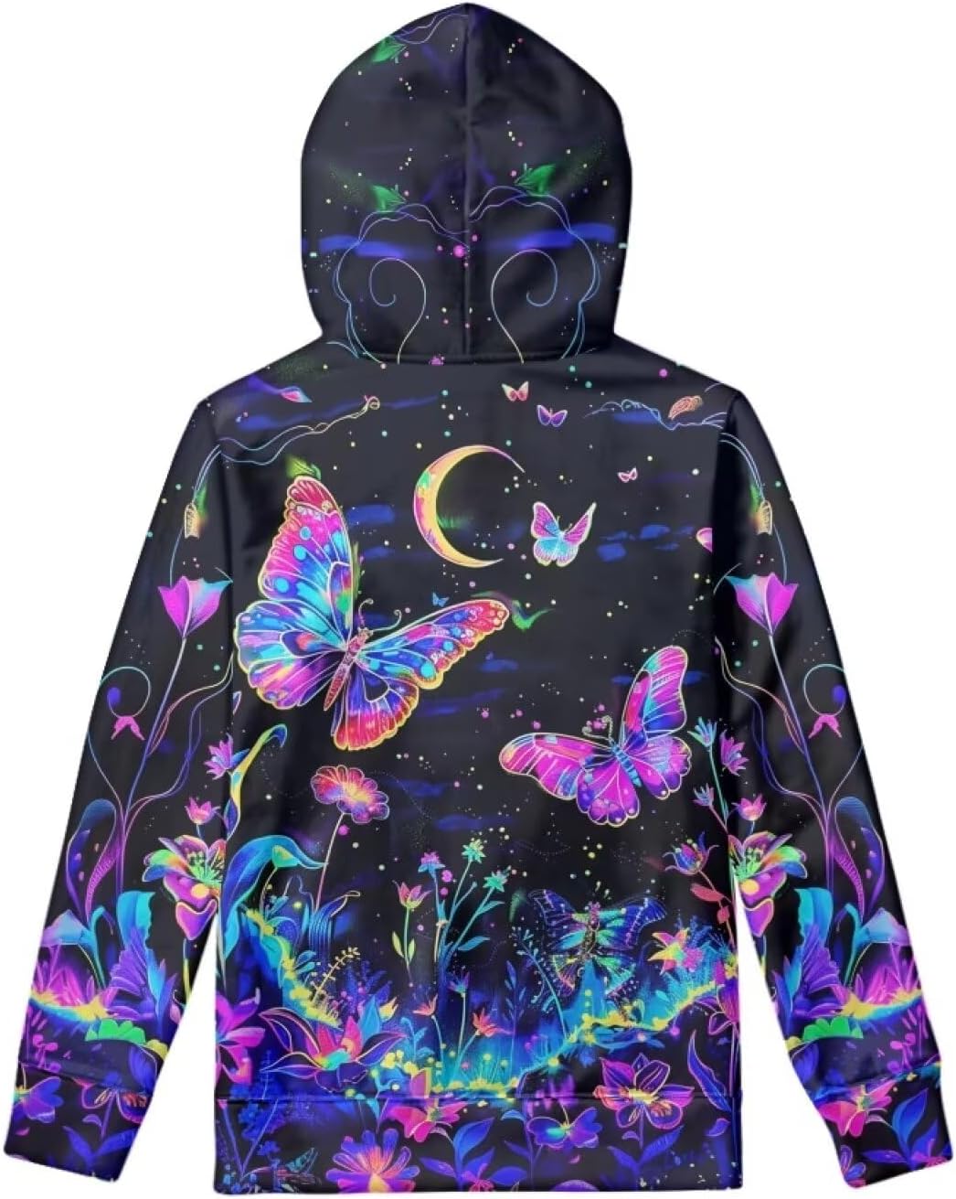 Upetstory Hoodies for Girls Boys Kids Long Sleeve Hooded Sweatshirt with Pockets Casual Pullover Tops S-XL