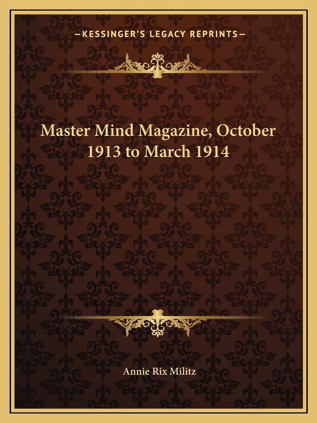Master Mind Magazine, October 1913 to March 1914