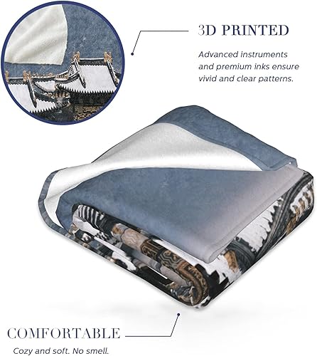 Miniatura 5 de Lighthouse Coastal Ocean - Manta de franela de 50 x 60 pulgadas, para viajes, camping, sofá, sala de estar, ligera, acogedora, suave, mullida,