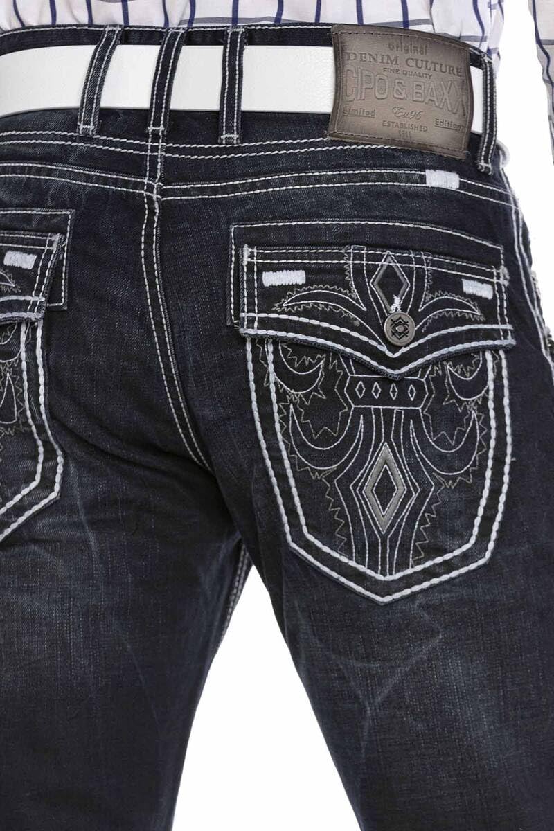 Cipo & Baxx Herren Jeans – Bequeme Denim Hosen aus Stretch und Baumwolle – Casual Klassische Jeans für den Alltag