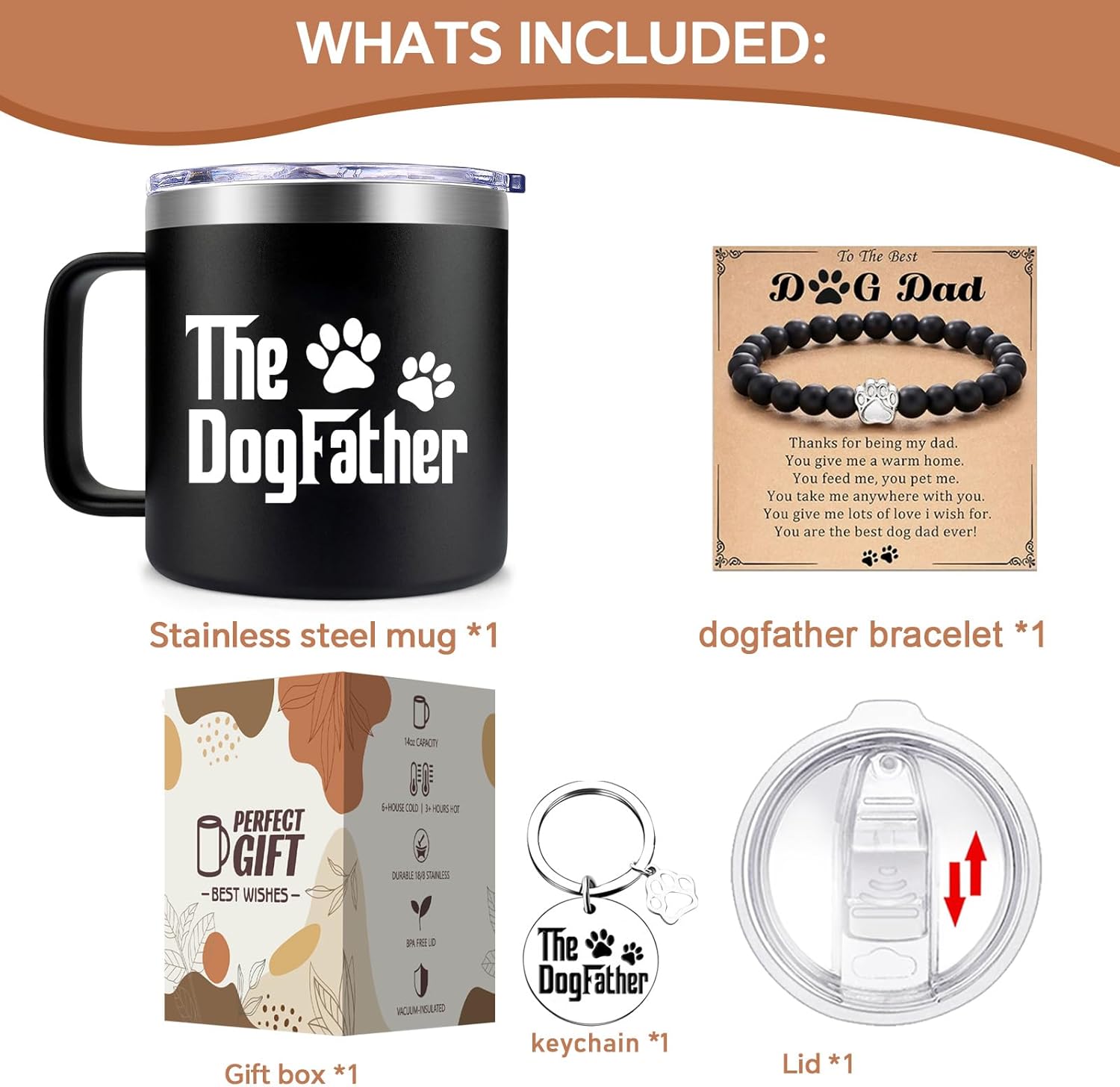 Fufendio Dog Dad Gifts for Men - Dog Dad Fathers Day Gift - Birthday Christmas Gifts for Men Dogs Lovers Dogs Father Him - Image 2