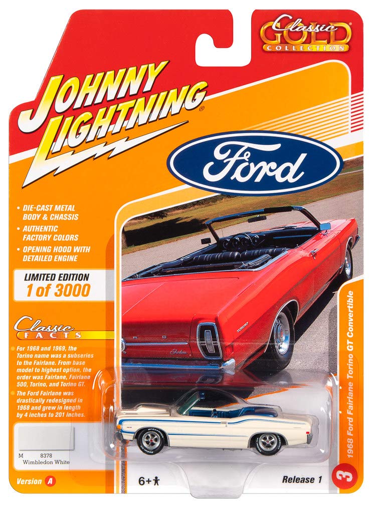 Johnny Lightning JLCG021 Classic Gold VER A 1968 Car Fairlane Torino GT Convert