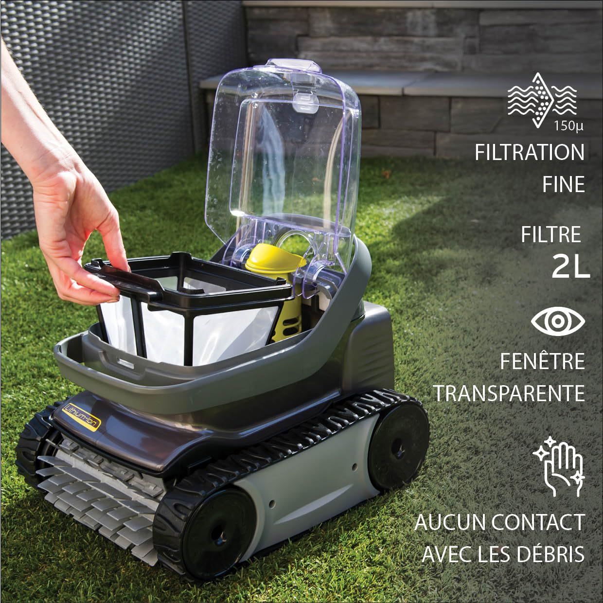 Zodiac Pixel OP32. Robot Nettoyeur de Fond sans Câble. Piscines jusqu'à 32m²