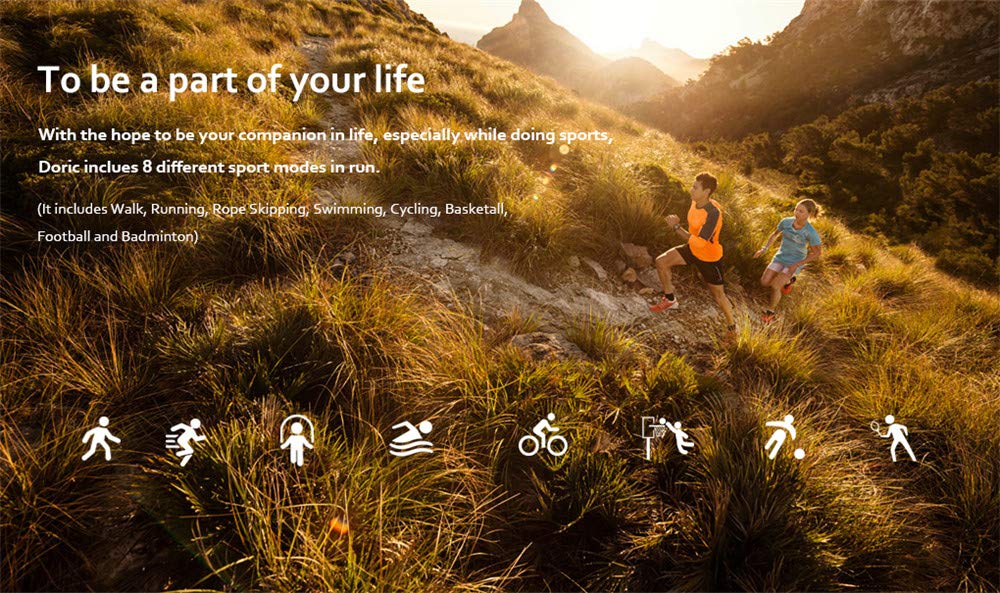 Bluetooth 4.0 Impermeabile IP68 Fitness Tracker con frequenza cardiaca, Pressione sanguigna, Ossigeno nel Sangue, Sleep Monitor attività Tracker 1.3 Pollici Schermo, Android iOS Rosa