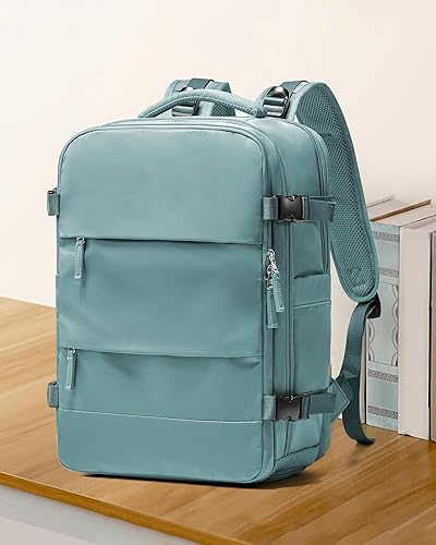 Miniatura 2 de coowoz Mochila de viaje grande para mujeres y hombres, mochila de mano aprobada por vuelo, mochila de senderismo impermeable para deportes al aire