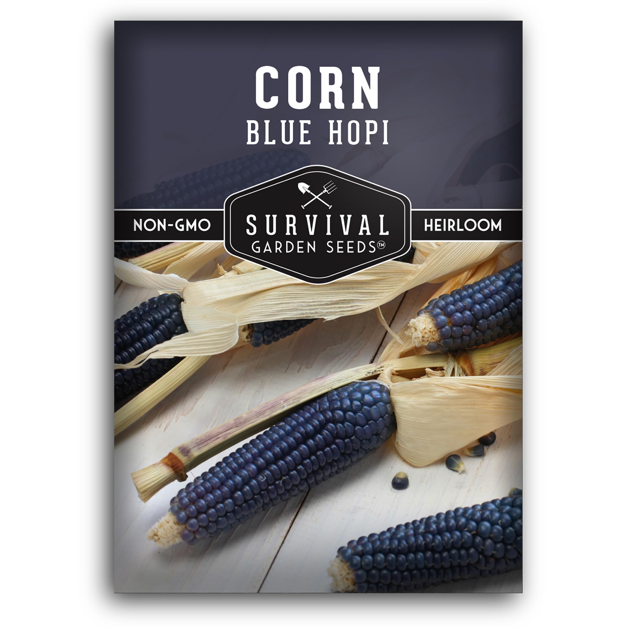 Blue Hopi Corn Seeds for Planting - Plant & Grow Heritage Blue Maize in Your Home Vegetable Garden - Non-GMO Heirloom Variety - Survival Garden Seeds (1 Pack)