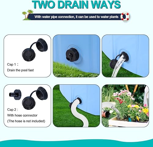 Miniatura 6 de Piscina plegable para perros, bañeras portátiles para perros, piscina plegable de plástico duro para perros, piscina antideslizante para perros y