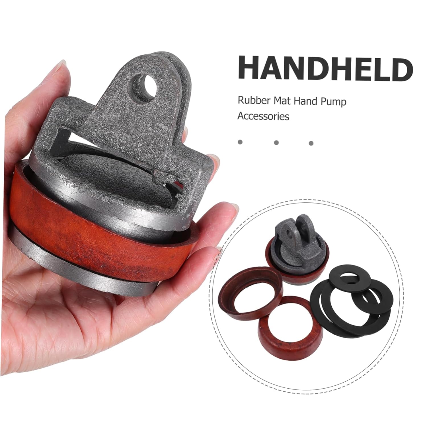 1 Set Hand Pitcher Pump Parts Kit Cast Iron Manual Water Pump Repair with Leather Cup and Gaskets for Garden and Use Optimal Performance Sturdy Design