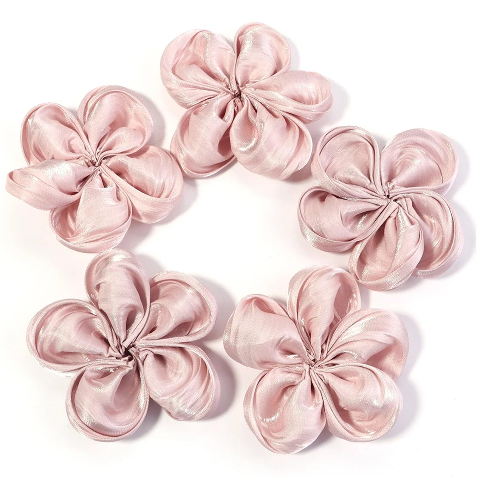WEKONUMEX Artificial Flower Heads, Artificial Flower Heads Fabric Multicolor 6-7cm Pack Of 20 For DIY Crafts Decoration(Roze)