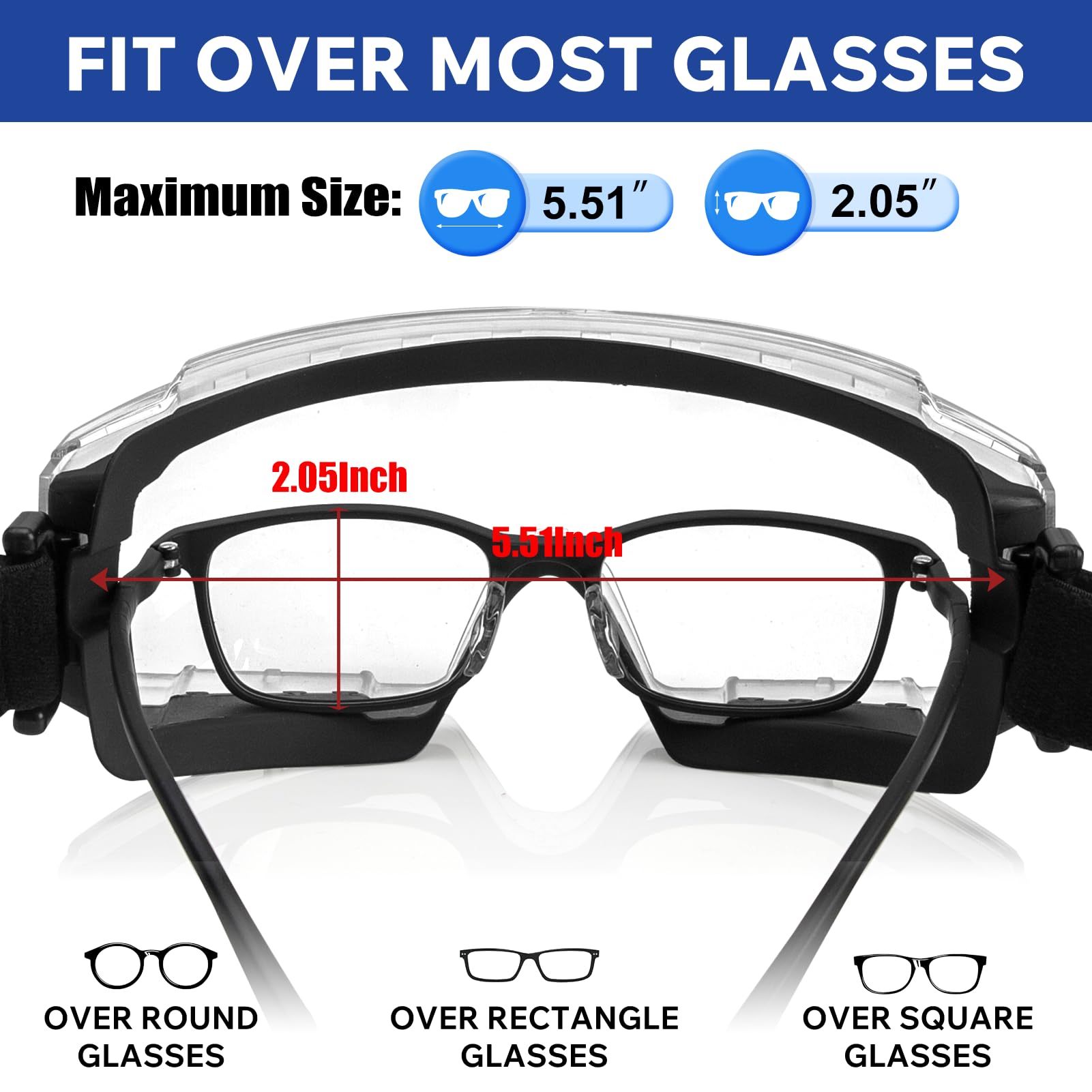 Gafas de seguridad con lente antivaho, protección ocular certificada ANSI Z87.1 para trabajo de laboratorio y uso industrial, correa ajustable