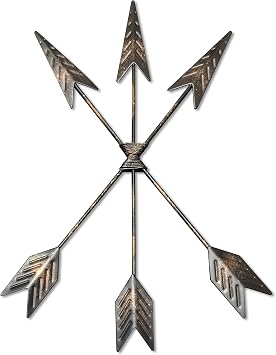 Redwix Arrow Wall Decor Large 3-Set, 14 Metal Arrows for Western Decor, Farmhouse Native American Wall Decor