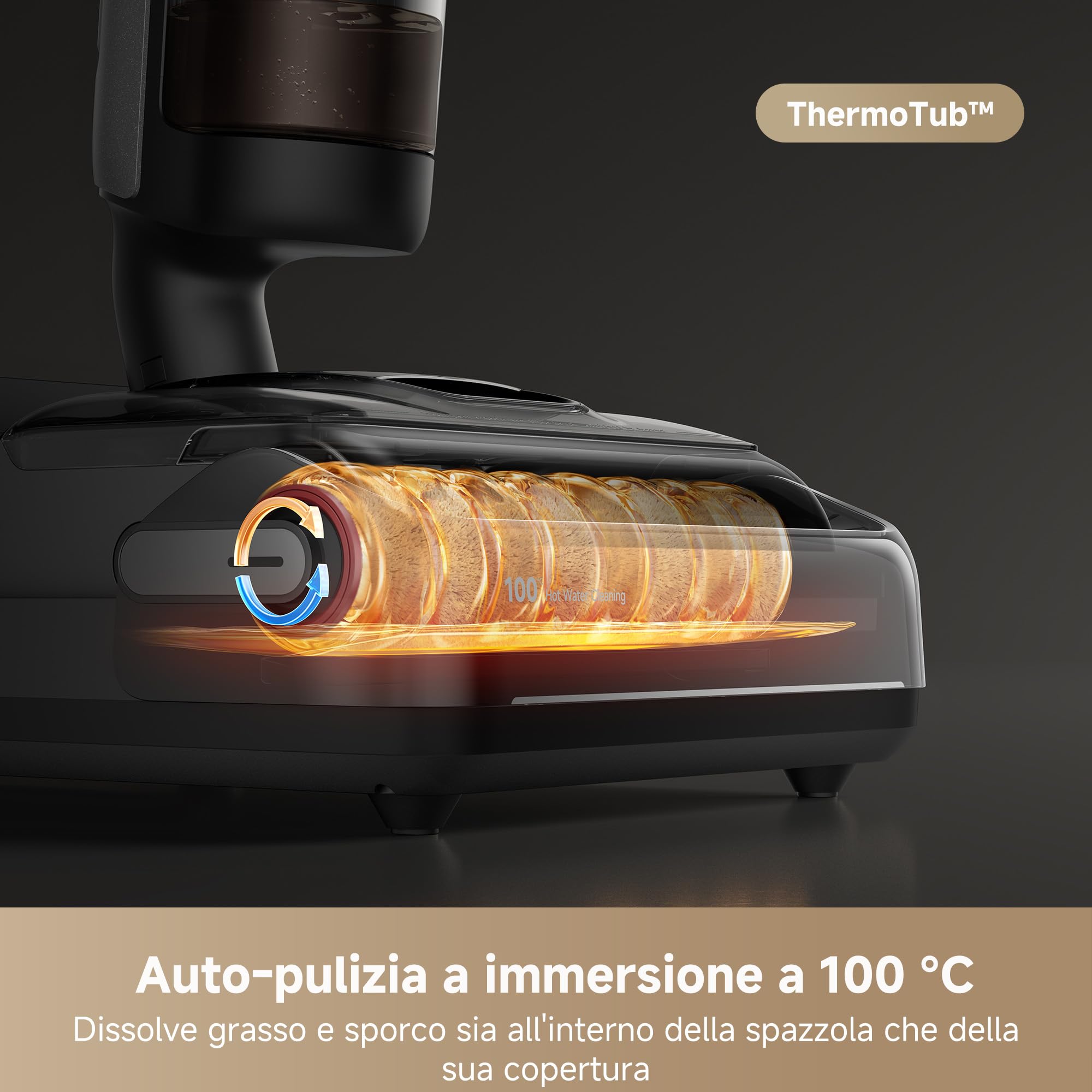 DREAME H15 Pro Aspirapolvere Lavapavimenti, Braccio robotico AI DescendReach GapFree, Aspirazione da 21.000 Pa, 0 grovigli, Lavaggio spazzola a immersione a 100 °C, Asciugatura in 5 min a 90°C