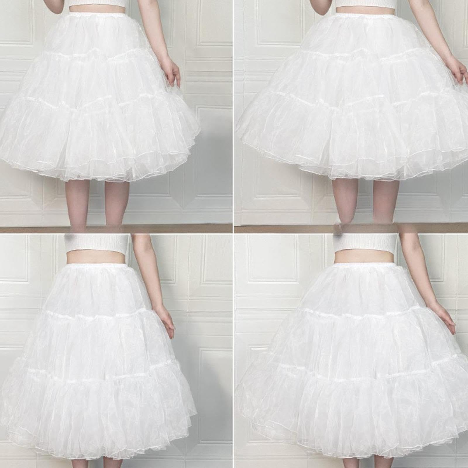 Sharplace Gonna Sottogonna Donna Petticoat Tulle Crinolina Elastico Fascia Regolabile Morbida Adatta a Matrimonio Ballo Danza Cosplay Eventi Scolastici