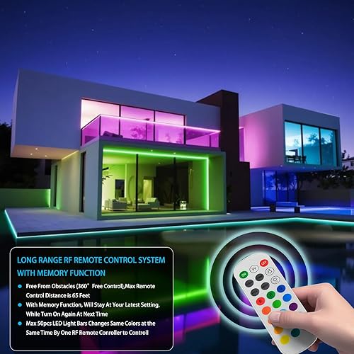 Miniatura 7 de Luces de arandela de pared RGB que cambian de color, iluminación al aire libre, impermeable, enchufe de 38.9 pulgadas, barra de luz lineal de lavado