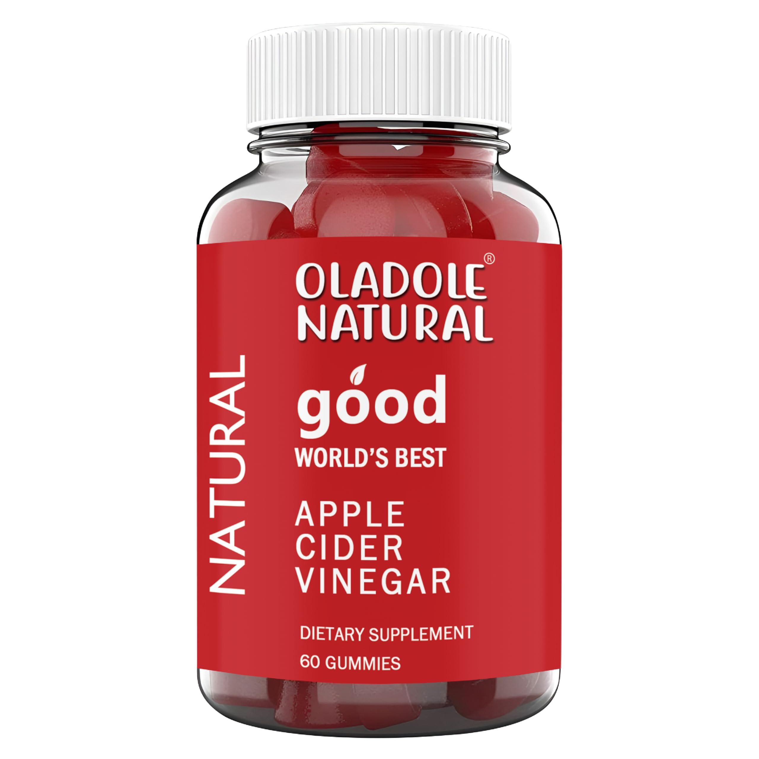 Oladole Apple Cider Vinegar Gummies with Mother - 60 Gummies | Delicious ACV Supplement | ACV Gummy | Enriched with Vitamin B12, B9, Pomegranate, Beetroot | Gelatin-Free, Gluten-Free, Vegan
