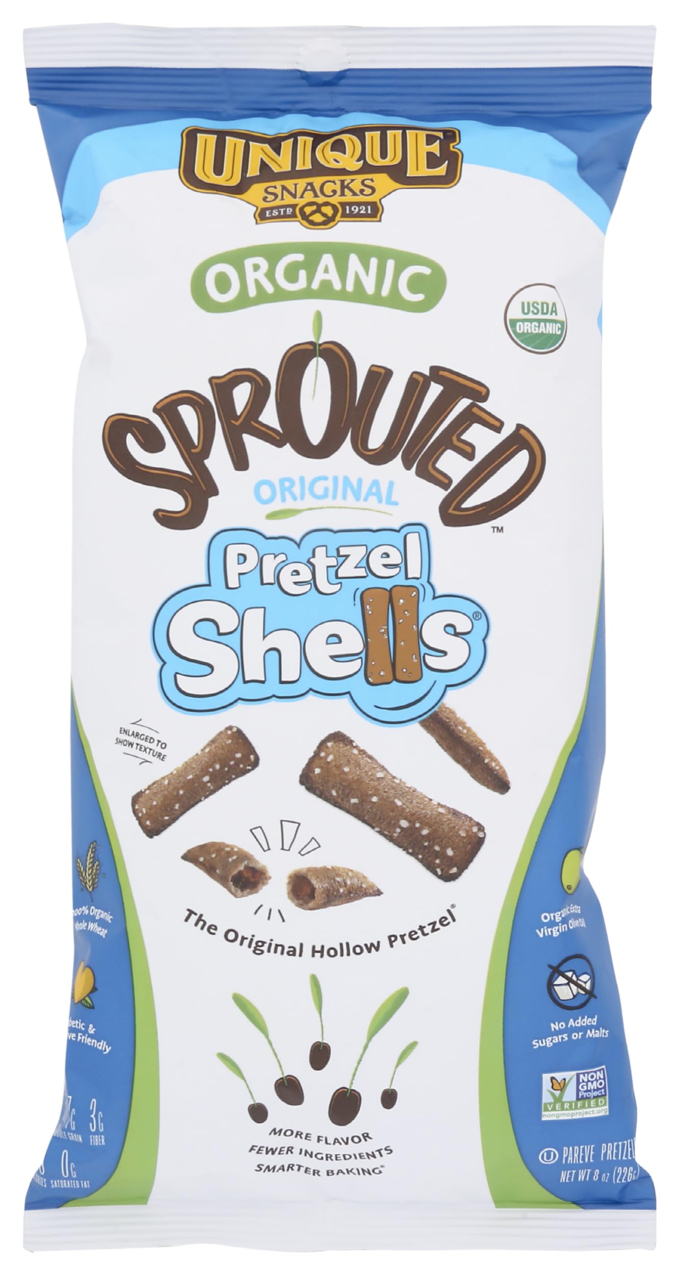 Unique Snacks Sprouted Shells One 8 oz Bag