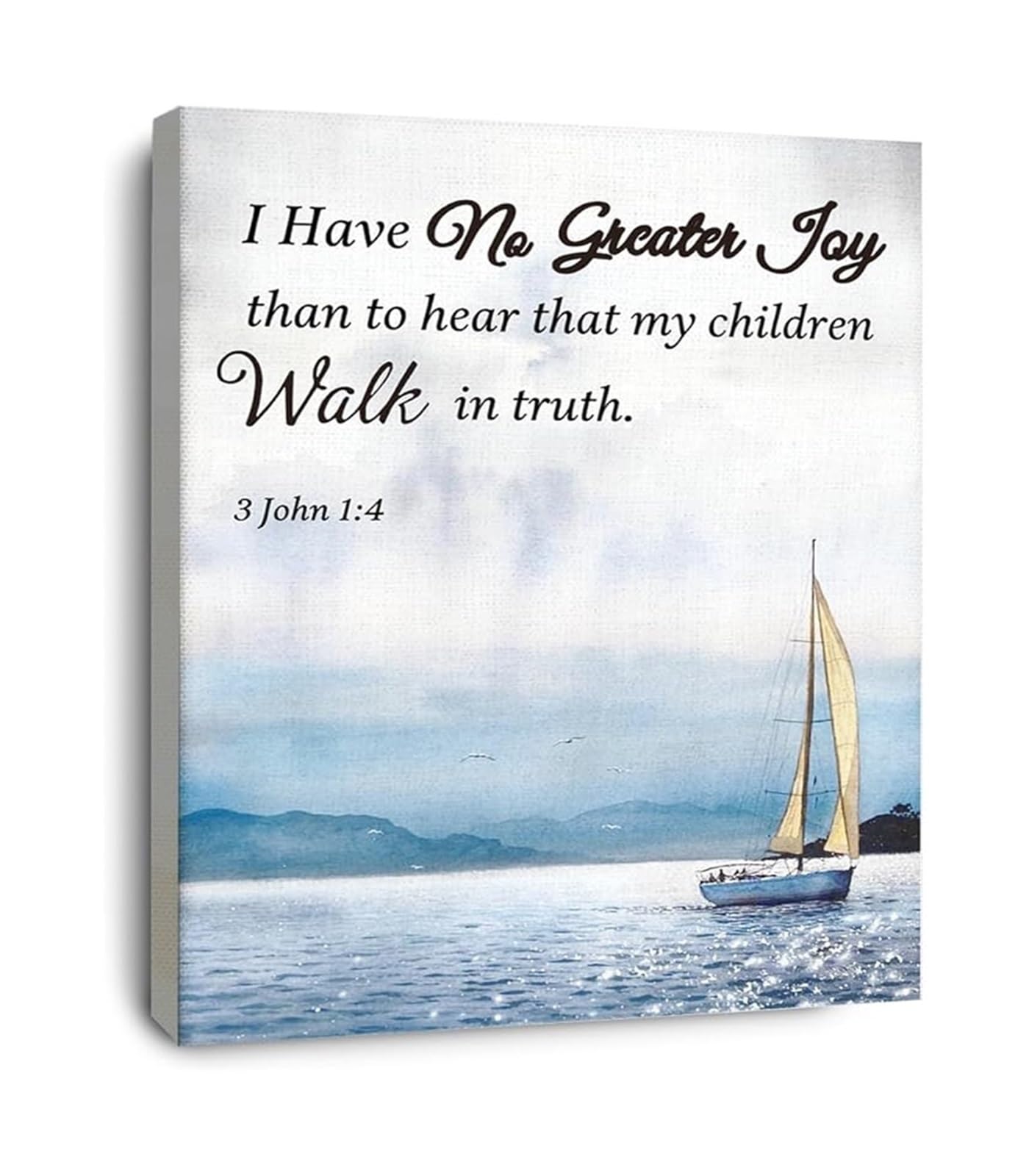 SSOPTMCB Christian Scripture Canvas Art 3 John 1 4 I Have No Greater Joy for Home Decor and Gift(Unframed,16x24inch(40x60cm))