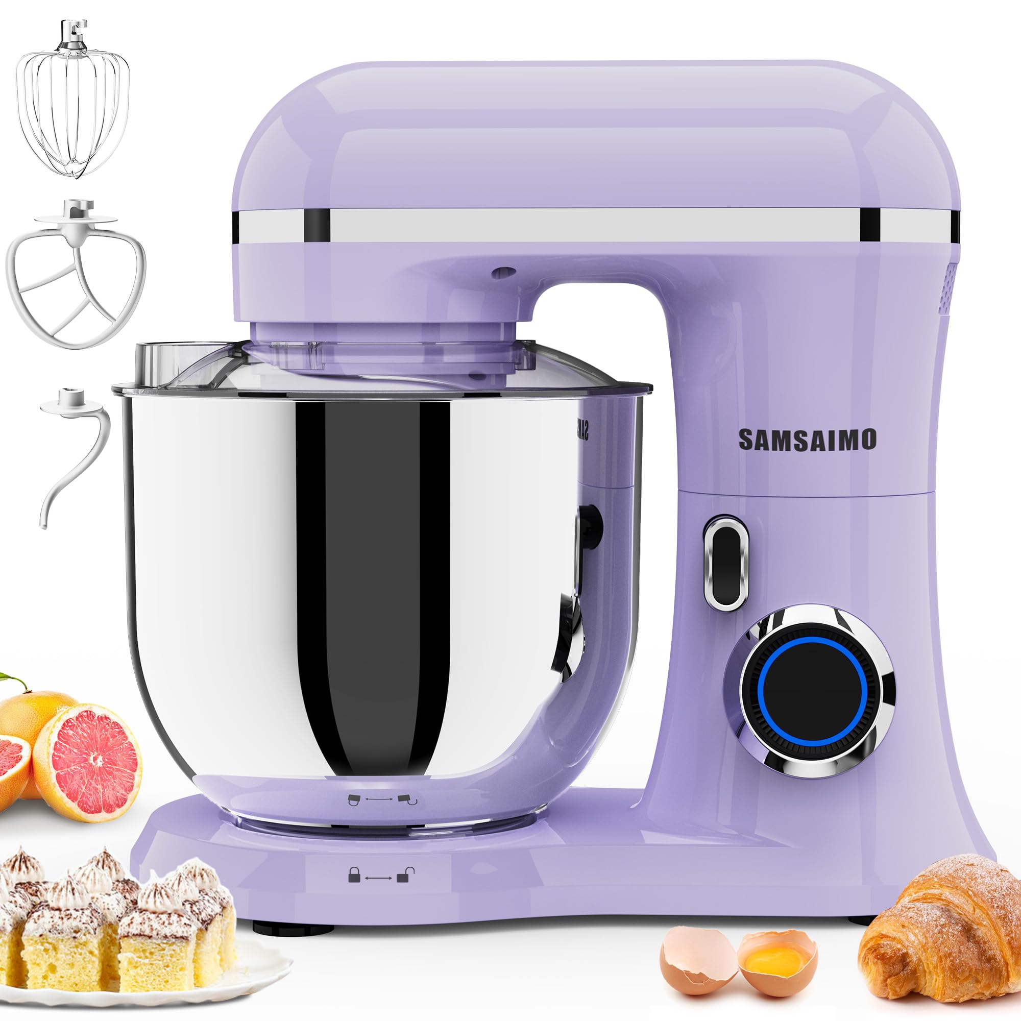 SAMSAIMO Stand Mixer Purple