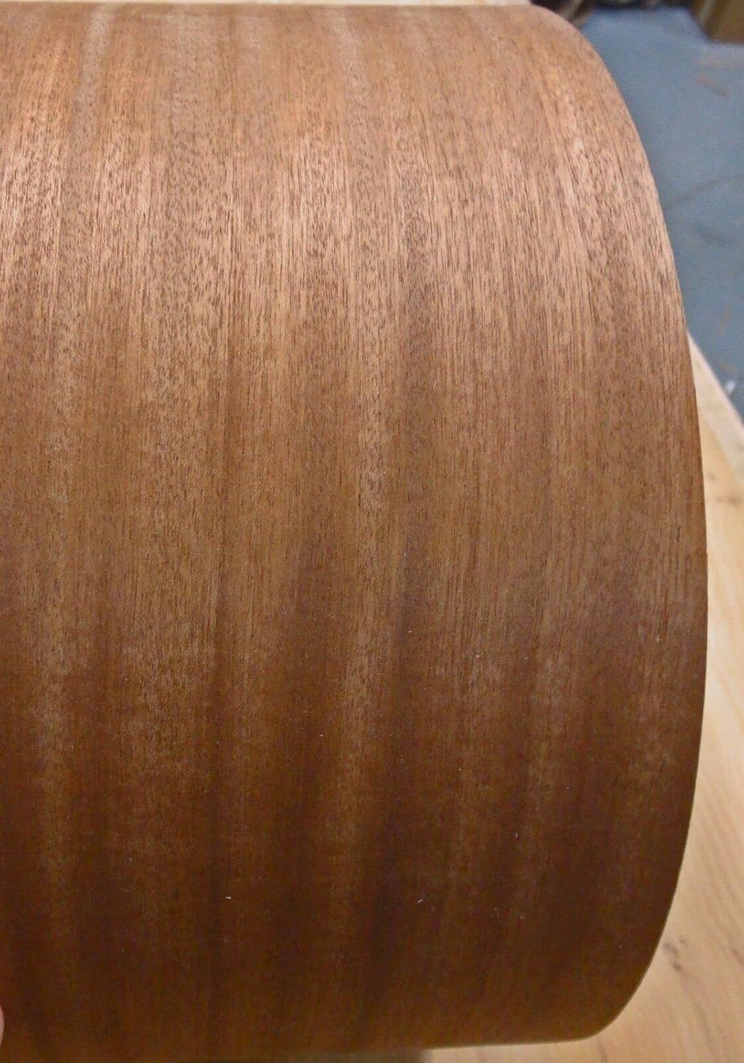 Sapele Ribbon Mahogany Wood Veneer edgebanding 4.5" x 120" preglued (4-1/2")