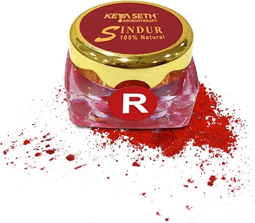 Keya Seth Aromatherapy 100% Natural Sindoor Dust, 3gm Sindoor (Red)