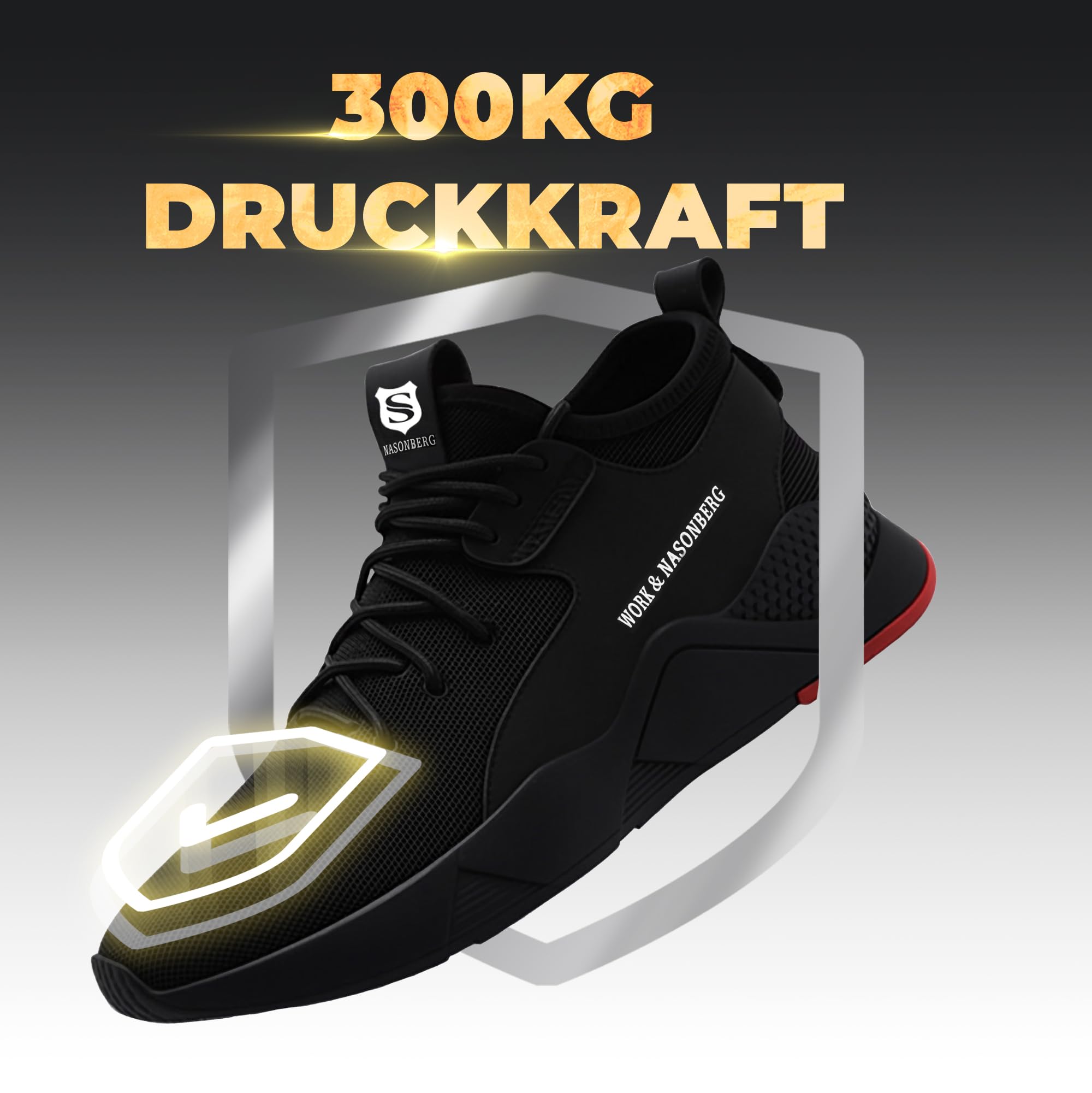 Męskie buty ochronne, lekkie, damskie, oddychające, ze stalowym noskiem, rozmiar 36-48 EU