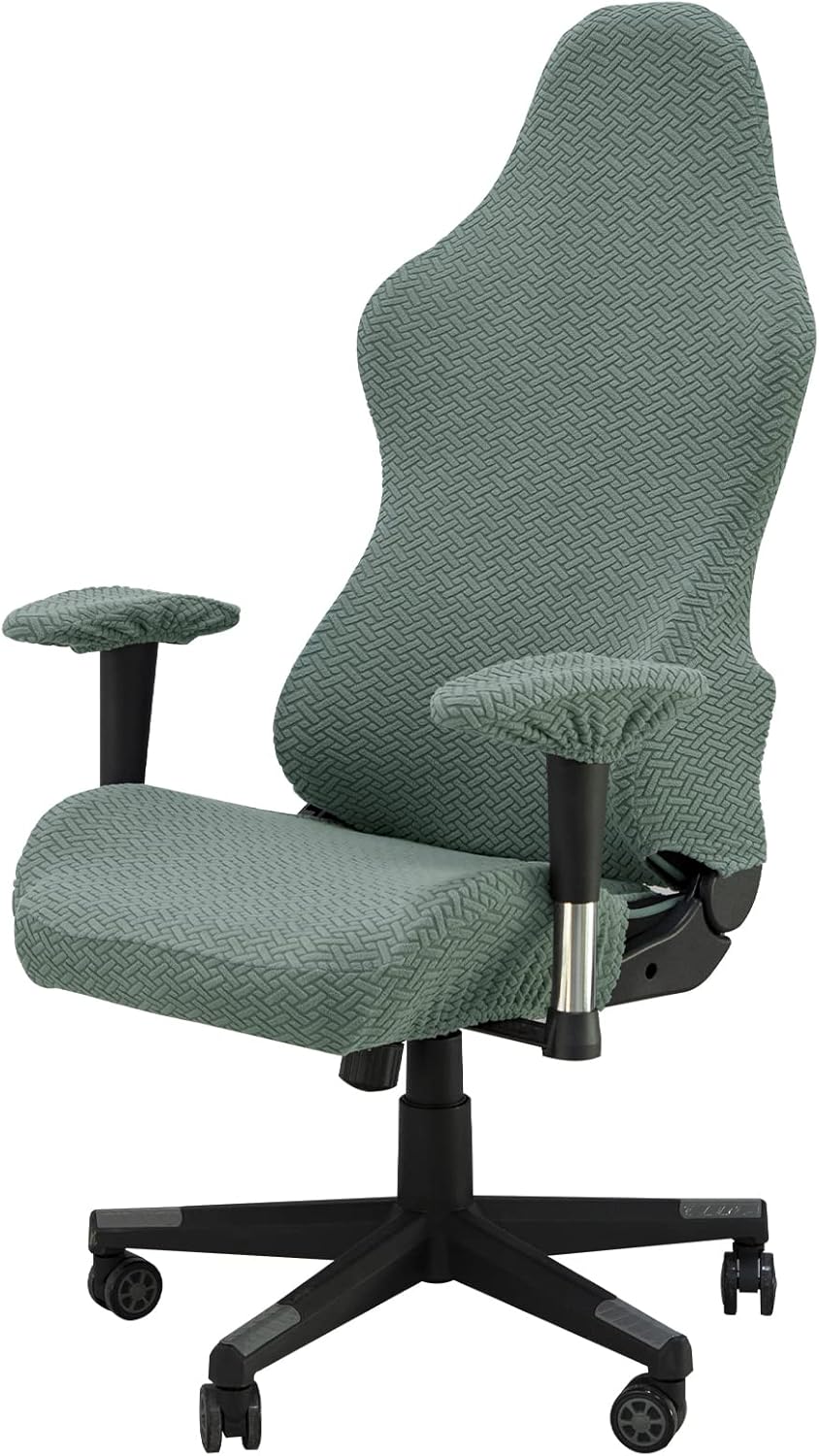 jianyana Gaming Chair Covers with Armrest Covers, Knitting Gaming Chair