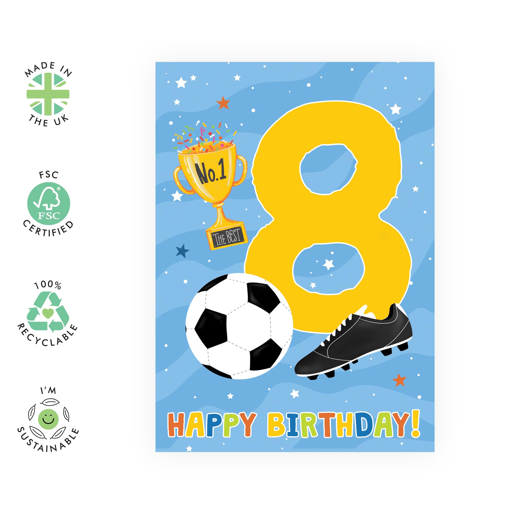 Maglietta Compleanno 8 Anni Con Stampa Calcio Italia - Regalo Per Bambini Appassionati Di Calcio - Foto 9