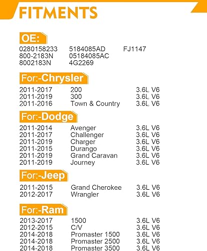 Miniatura 2 de 0280158233 Inyectores de combustible de 3.6L aptos para: Jeep Grand Cherokee Wrangler para: Chrysler 300 Town and Country para: Dodge Avenger