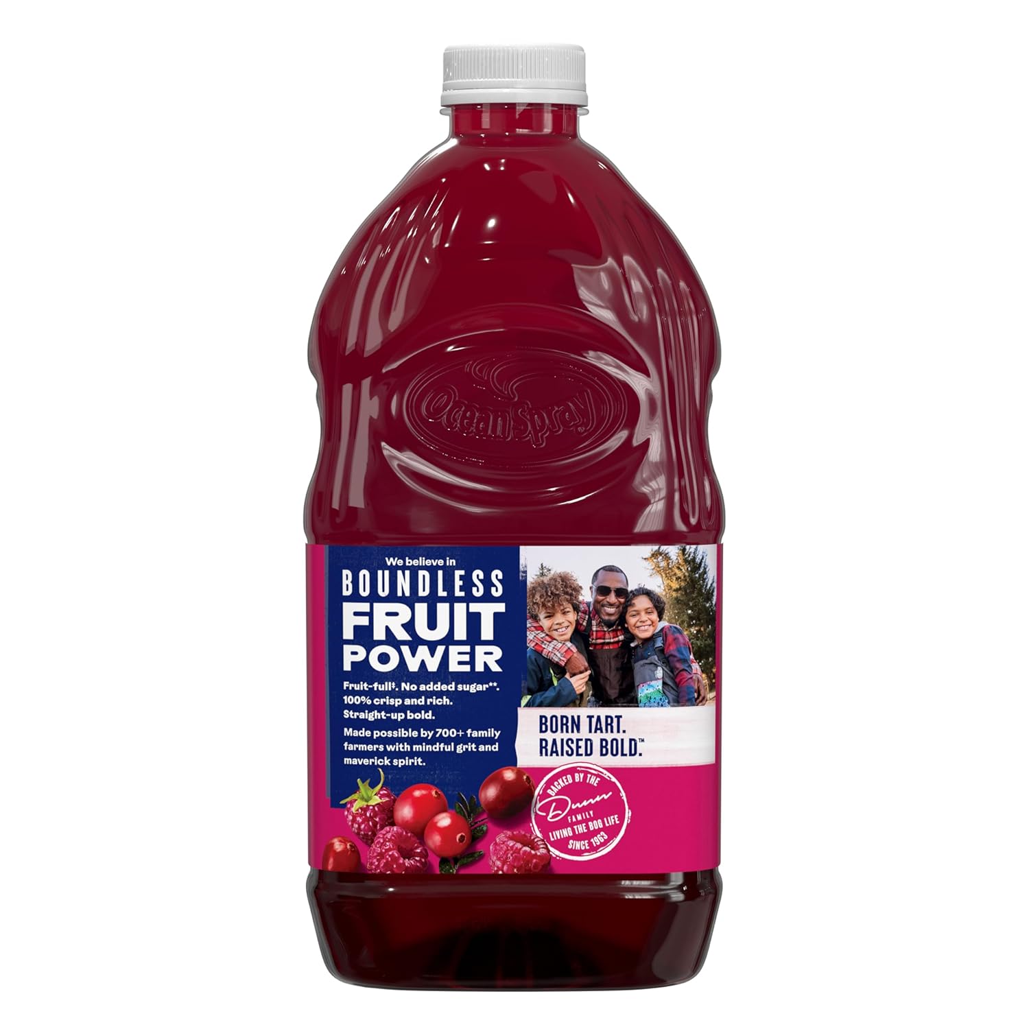 Ocean Spray® 100% Juice Cranberry Raspberry Juice Blend, 64 Fl Oz Bottle (Pack of 8)