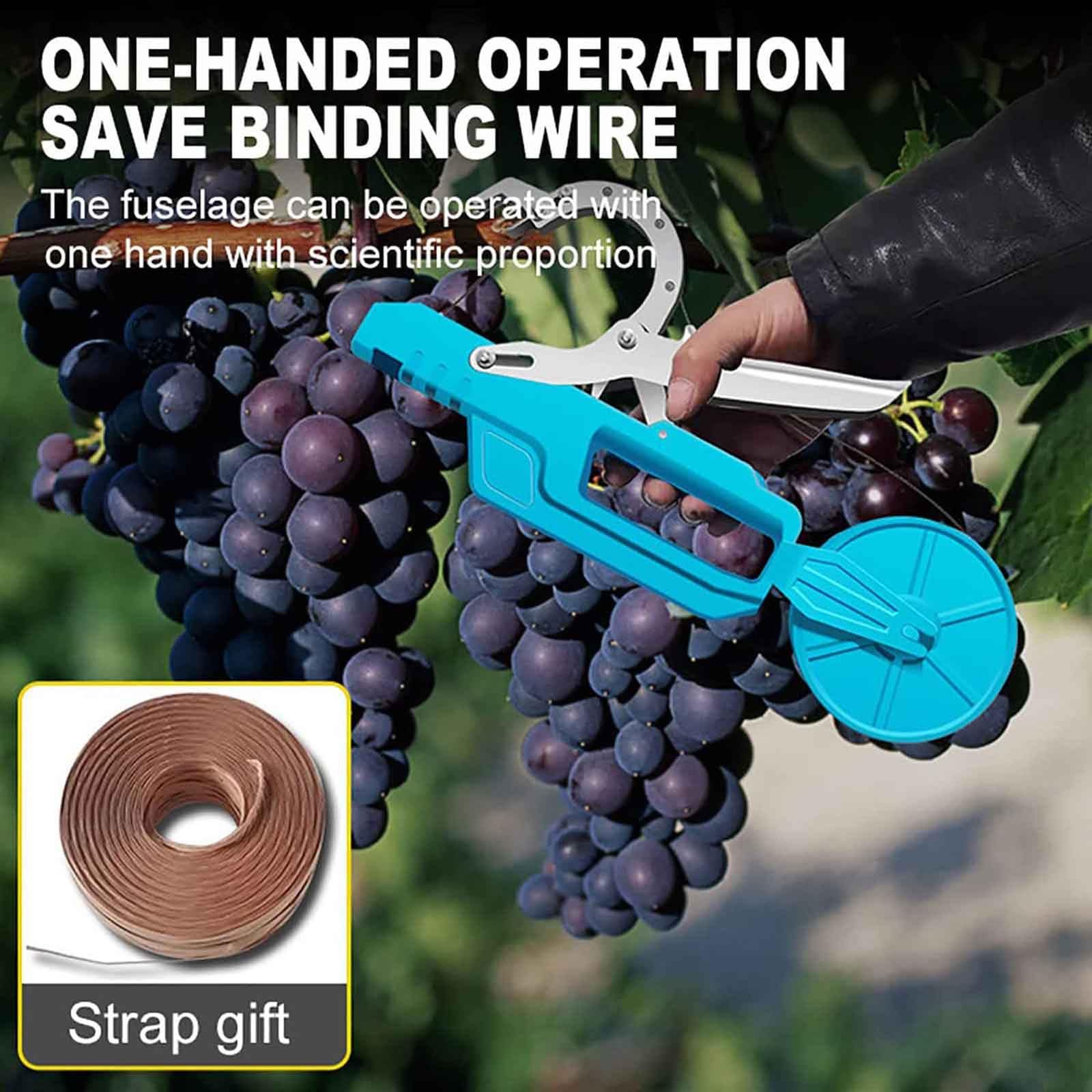 Máquina eléctrica para atar plantas, herramienta de encuadernación de viñedos para uvas, tomates, pepinos y pimientos, diámetro máximo de 50 mm, herramienta de jardín ideal para soporte de plantas