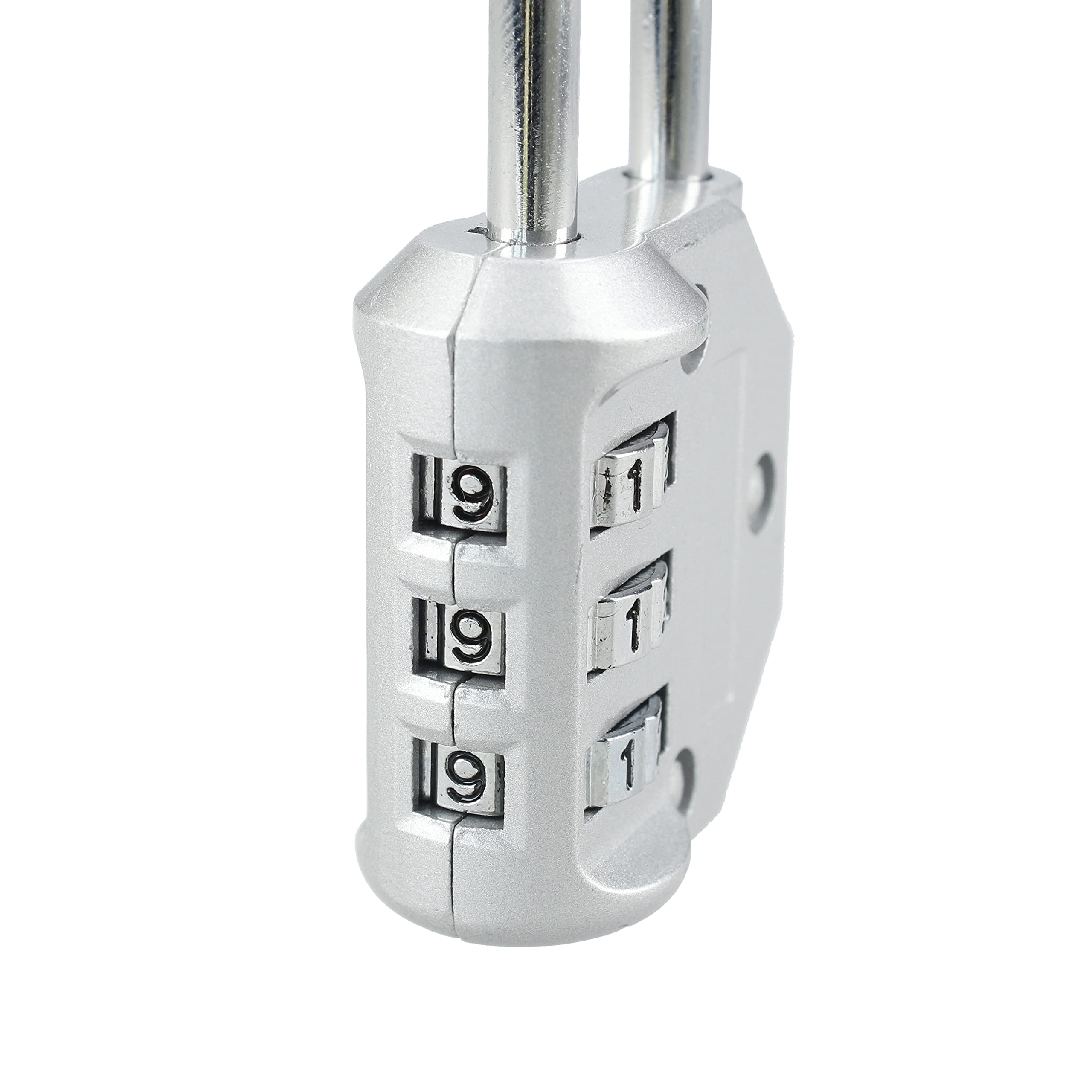 Ferrestock FSKCAN329BL Cadenas à Combinaison à 3 Chiffres Pour Casiers De Salle De Sport Long Nœud 55 Mm En Zinc Et Acier – Bleu