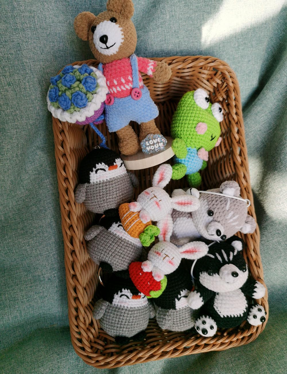 Ourson En Peluche Crochet Main - Décoration, Porte-clés - Fait Main Aux USA