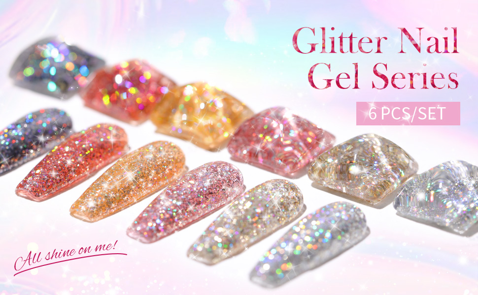 BORN PRETTY UV Gel Nagellack Glitzer, UV Nagellack Glitzer Shellac Nagellack Nagellack Einweichen UV Nagellack Sparkly… – Bild 8