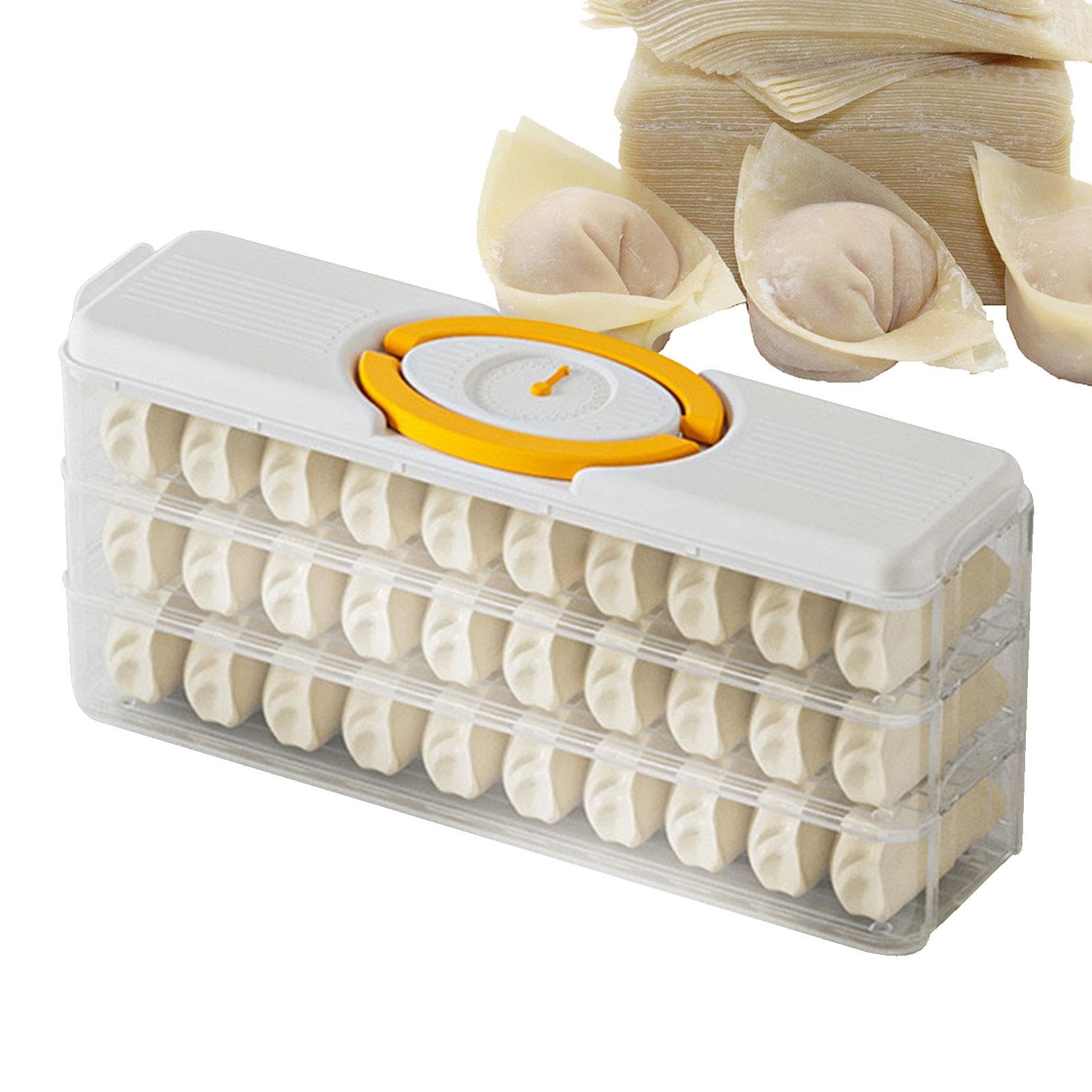 Caja De Almacenamiento Apilable Para Comida - 4 Capas, Material Alimenticio, Temporizador En Tapa, Organizador De Nevera Y Congelador