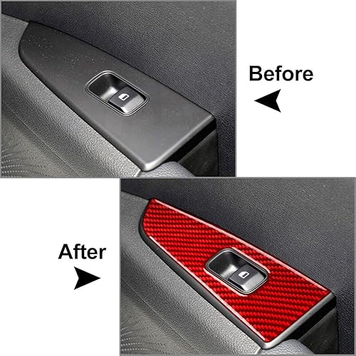 Miniatura 5 de GZYF Cubierta del panel del interruptor de elevación de la ventana del automóvil, accesorios interiores de fibra de carbono para Kia Forte Cerato K3